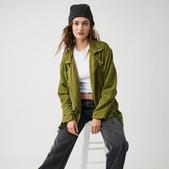 Free People Rebel Knit Moro Biker Jacket NWT - Picture 2 of 4